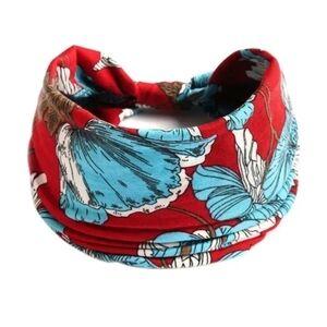 Beautiful Boho Style Red Wide Brim Knoted Headband